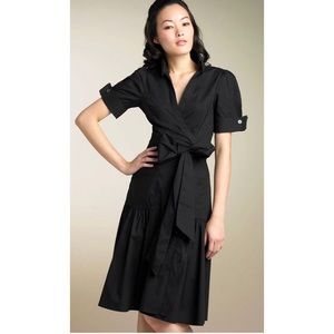 Diane Von Furstenberg Bellette Wrap Dress Black 10